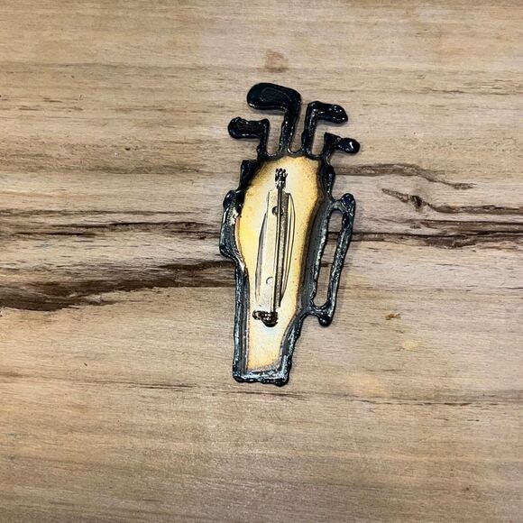 Original Golf Brooch By David Wright Custom Made From ChromePlate NWT - Picture 5 of 7